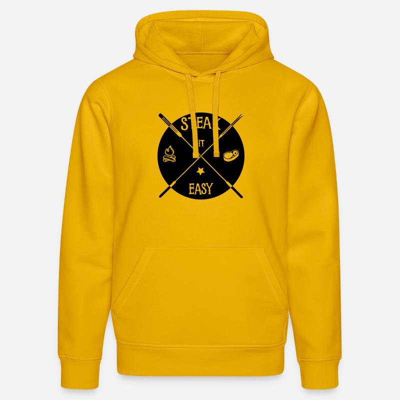 steak it easy_solid - Stanley/Stella Unisex Bio-Hoodie DRUMMER  - Spektralgelb