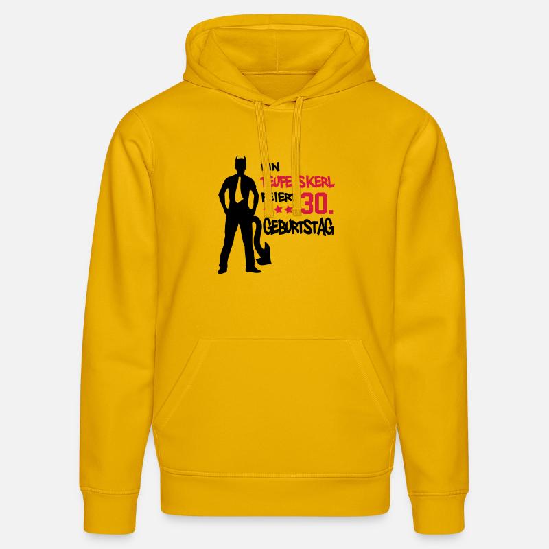 teufelskerl_30 - Sweat à capuche bio DRUMMER Stanley/Stella Unisexe - jaune spectre