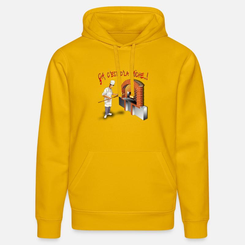çà c'est d'la Miche ! - Sweat à capuche bio DRUMMER Stanley/Stella Unisexe - jaune spectre