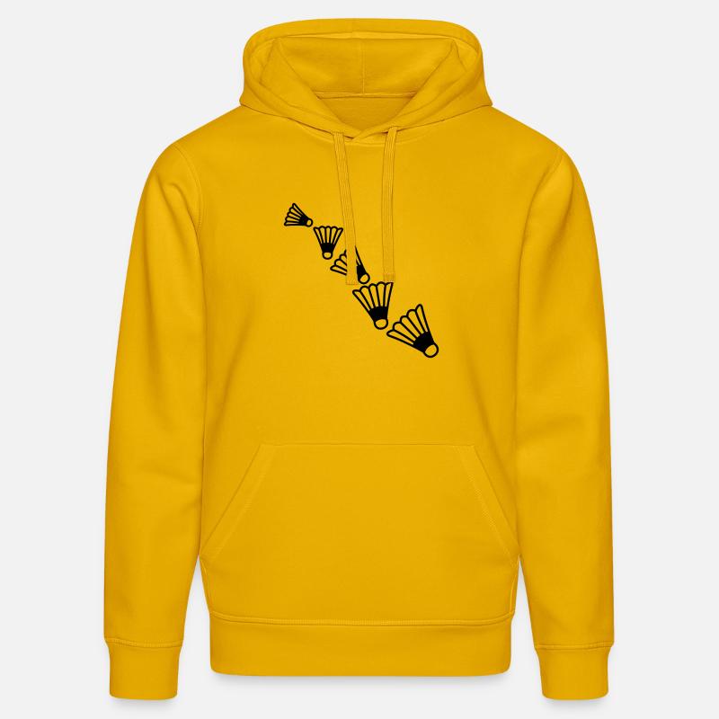 Badmintons Pattern - Sweat à capuche bio DRUMMER Stanley/Stella Unisexe - jaune spectre