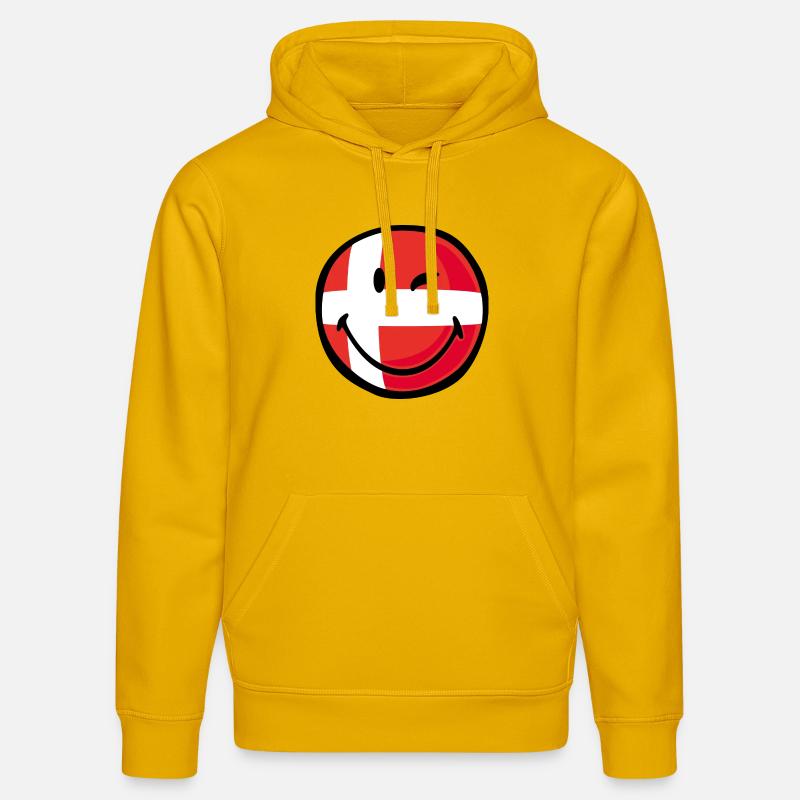 Smiley Flag Denmark - Sweat à capuche bio DRUMMER Stanley/Stella Unisexe - jaune spectre