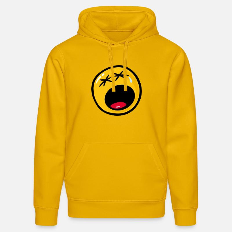 Smiley Sadness Miserable - Sweat à capuche bio DRUMMER Stanley/Stella Unisexe - jaune spectre