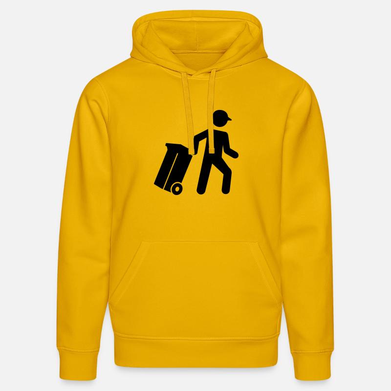 Éboueur - Sweat à capuche bio DRUMMER Stanley/Stella Unisexe - jaune spectre