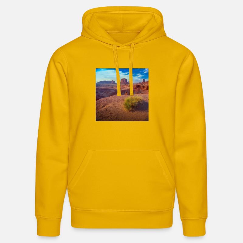 Vallée des Monuments - Sweat à capuche bio DRUMMER Stanley/Stella Unisexe - jaune spectre