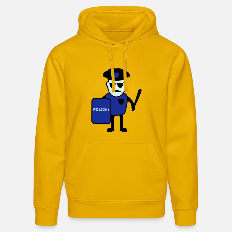 Policeman avec matraque - Sweat à capuche bio DRUMMER Stanley/Stella Unisexe - jaune spectre
