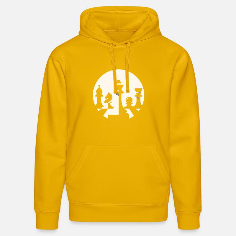Résumé d’échecs - Sweat à capuche bio DRUMMER Stanley/Stella Unisexe - jaune spectre