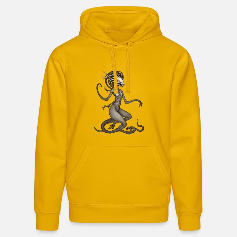 BUG #4 - dark hell - Sweat à capuche bio DRUMMER Stanley/Stella Unisexe - jaune spectre