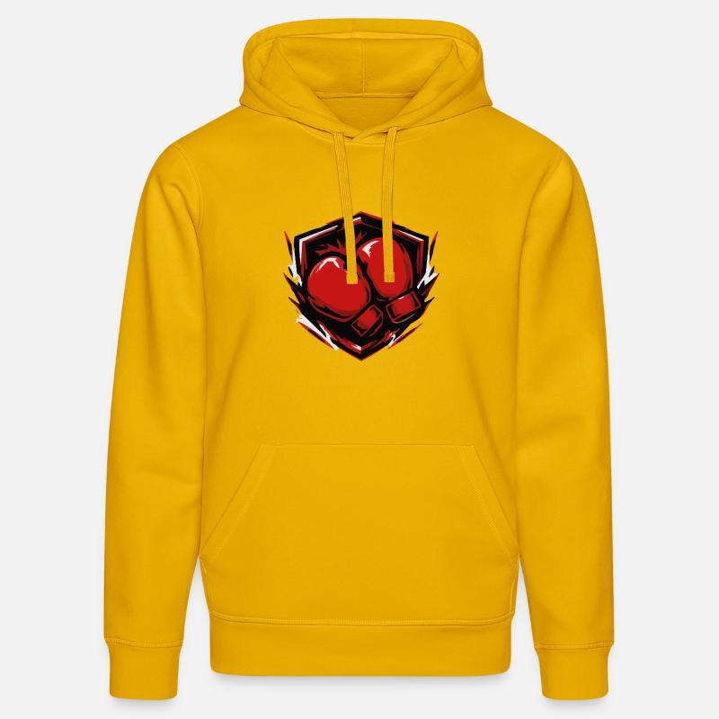 Bouclier des gants de boxe - Sweat à capuche bio DRUMMER Stanley/Stella Unisexe - jaune spectre