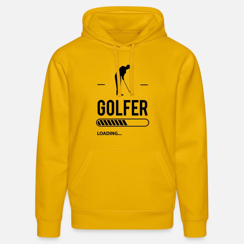 Golfer Loading - Sweat à capuche bio DRUMMER Stanley/Stella Unisexe - jaune spectre
