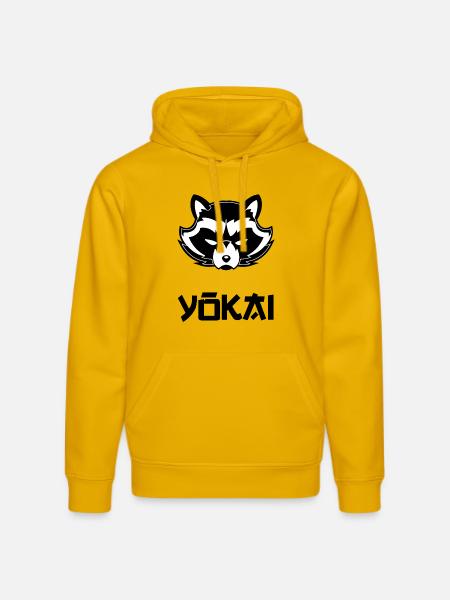 yokai blak - Stanley/Stella DRUMMER Unisex Organic Hoodie - spectra yellow