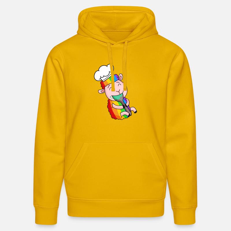 Cuisinier de mouton mignon - Sweat à capuche bio DRUMMER Stanley/Stella Unisexe - jaune spectre