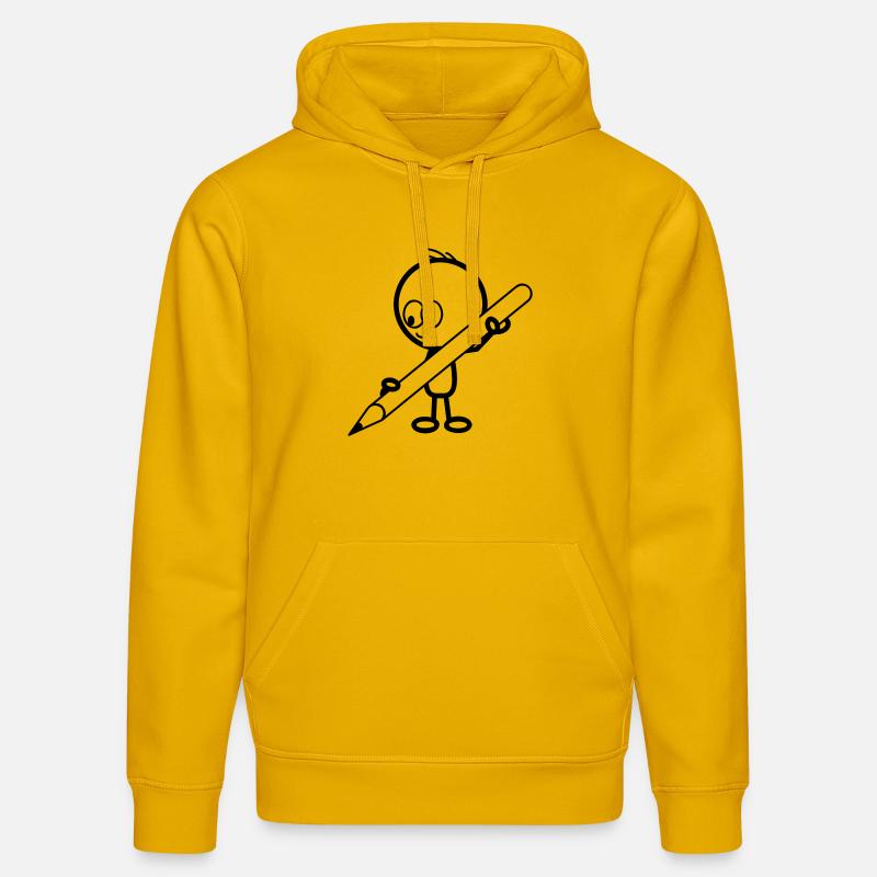 mann_mit_stift - Sweat à capuche bio DRUMMER Stanley/Stella Unisexe - jaune spectre