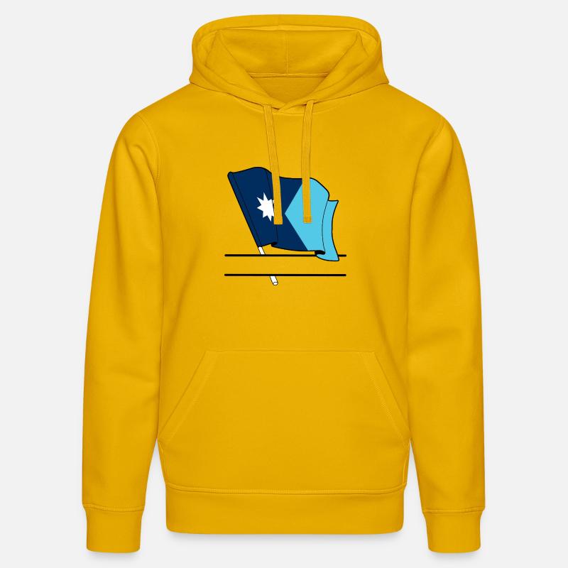 Drapeau Minnesota bannière de texte - Sweat à capuche bio DRUMMER Stanley/Stella Unisexe - jaune spectre