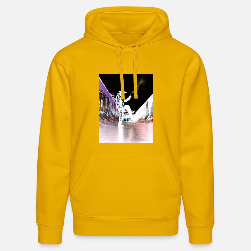 Blessolution « Équilibre » - Sweat à capuche bio DRUMMER Stanley/Stella Unisexe - jaune spectre