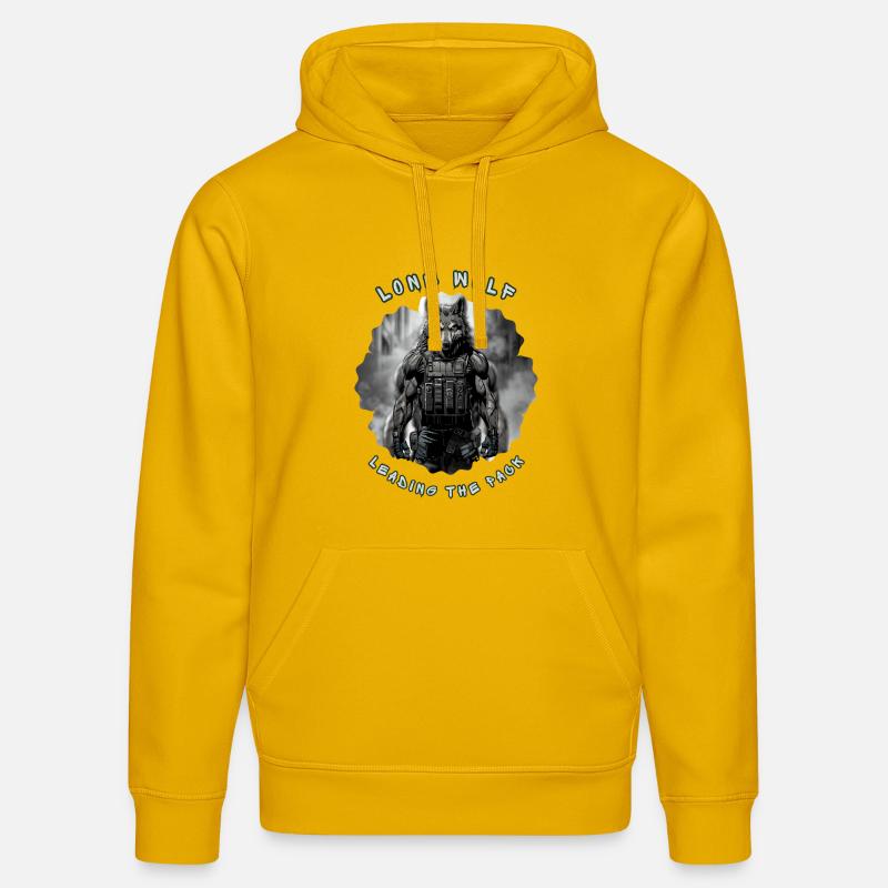 Lone Wolf Commando - Tactical Alpha Soldier - Sweat à capuche bio DRUMMER Stanley/Stella Unisexe - jaune spectre