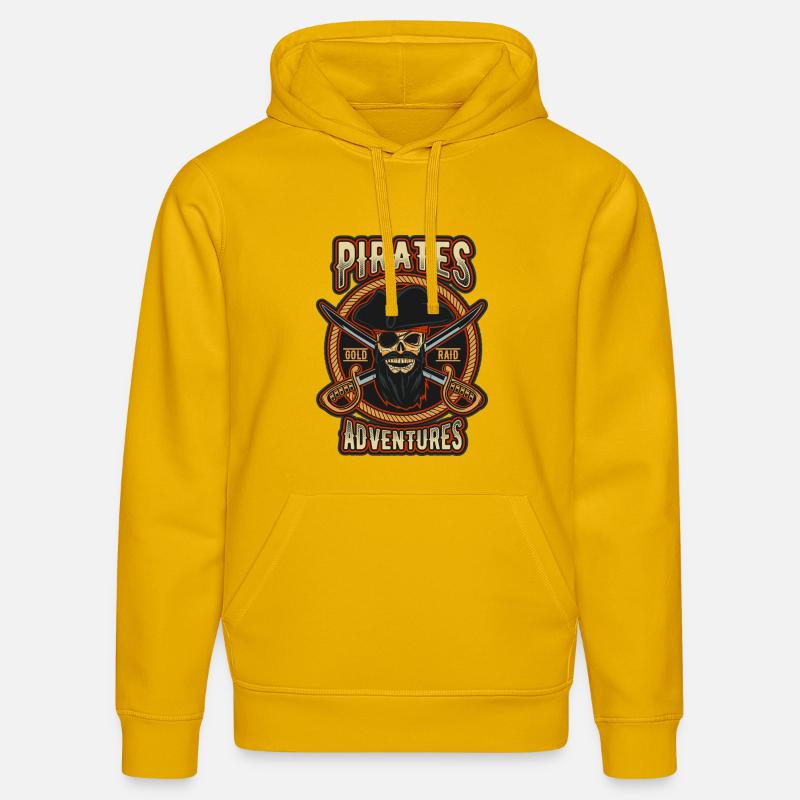 Pirate Gold Raid Patch - Sweat à capuche bio DRUMMER Stanley/Stella Unisexe - jaune spectre