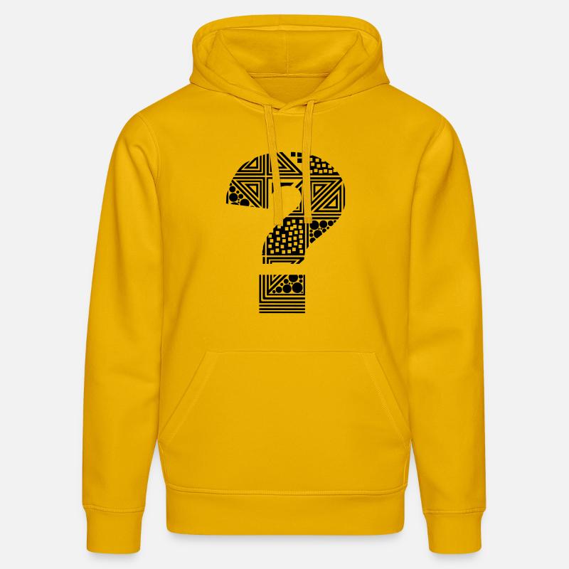 point d'interrogation ? - Sweat à capuche bio DRUMMER Stanley/Stella Unisexe - jaune spectre