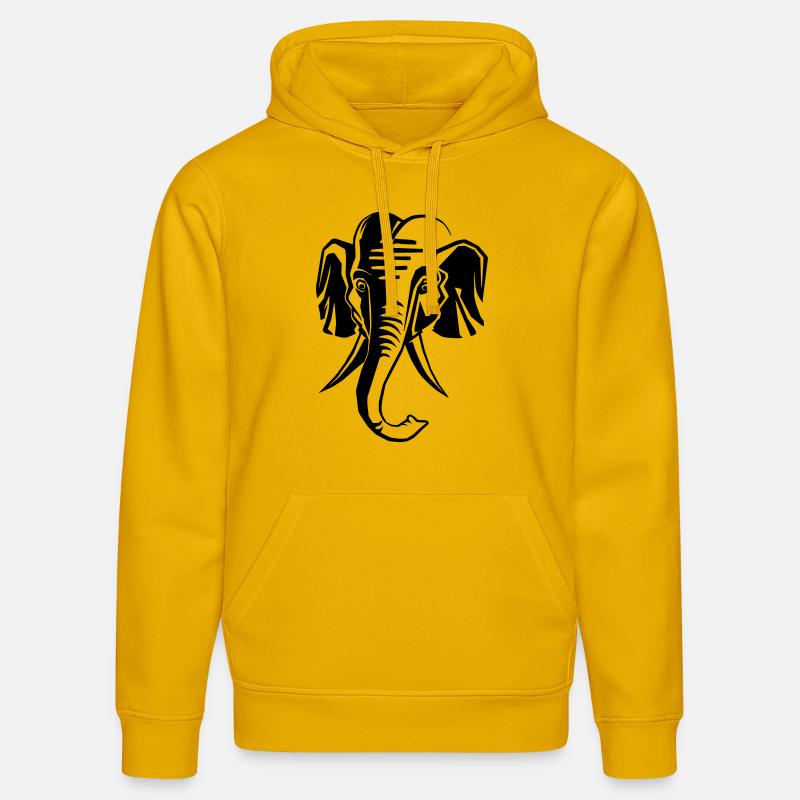 éléphant - Sweat à capuche bio DRUMMER Stanley/Stella Unisexe - jaune spectre