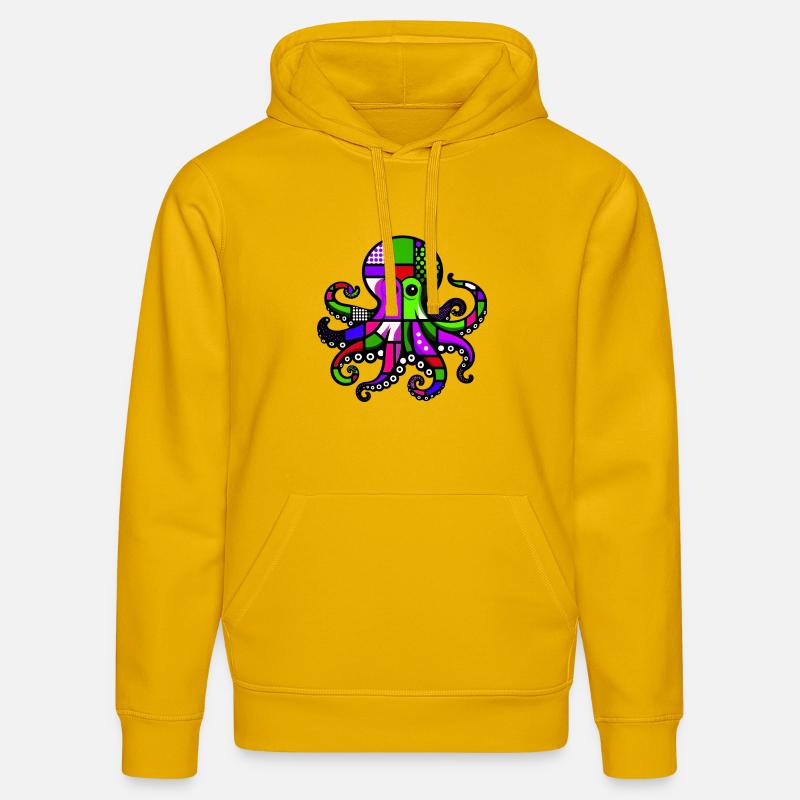 Pieuvre - Sweat à capuche bio DRUMMER Stanley/Stella Unisexe - jaune spectre