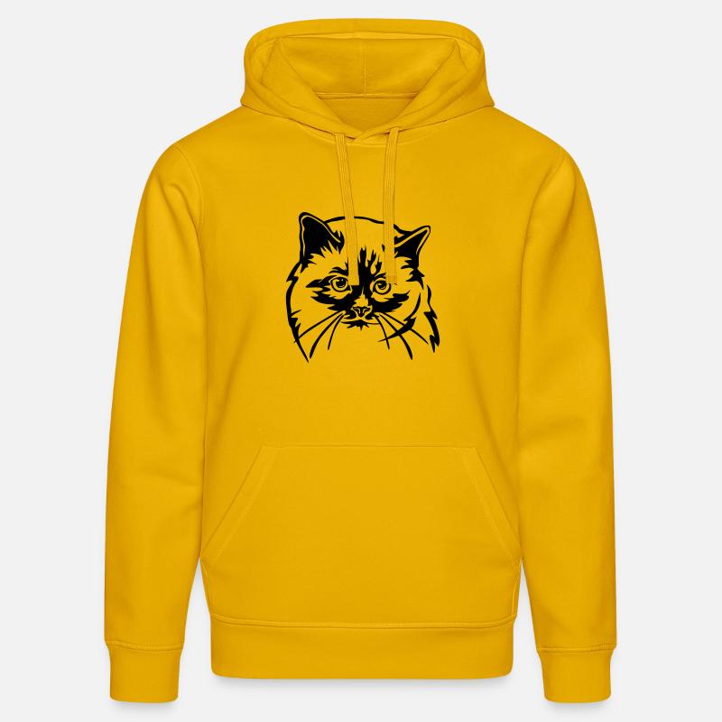 Chat birman - Sweat à capuche bio DRUMMER Stanley/Stella Unisexe - jaune spectre