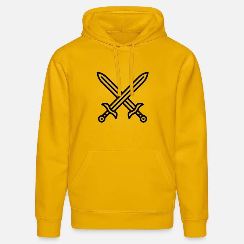 combat épée - Sweat à capuche bio DRUMMER Stanley/Stella Unisexe - jaune spectre