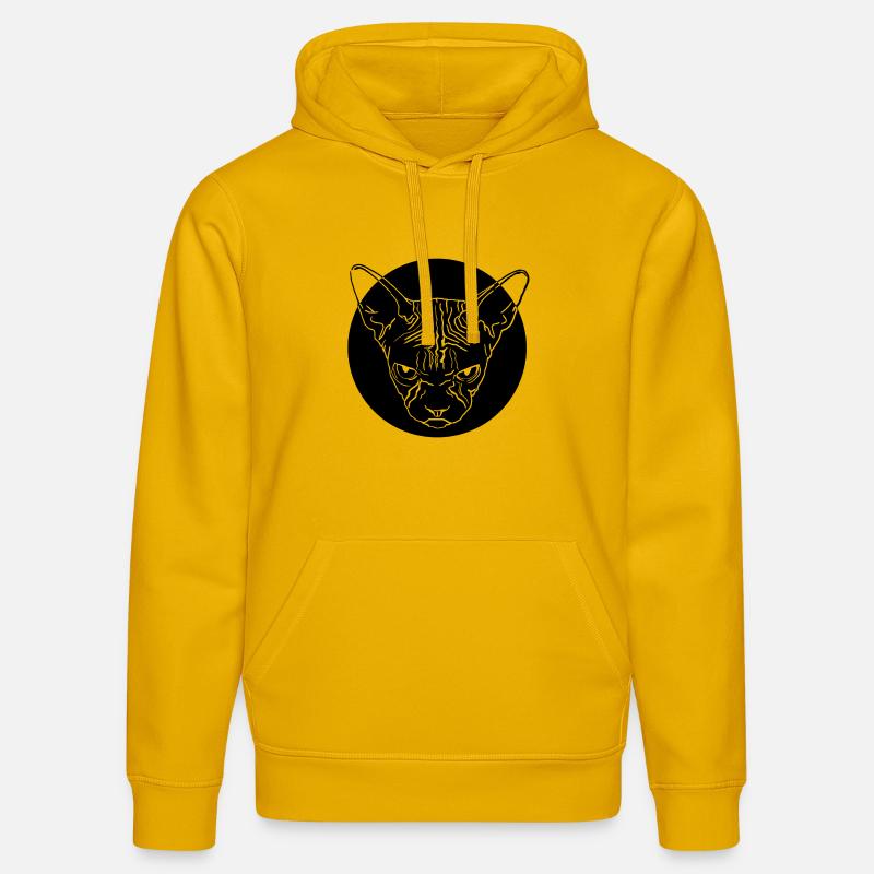 Tête de sphinx - Sweat à capuche bio DRUMMER Stanley/Stella Unisexe - jaune spectre