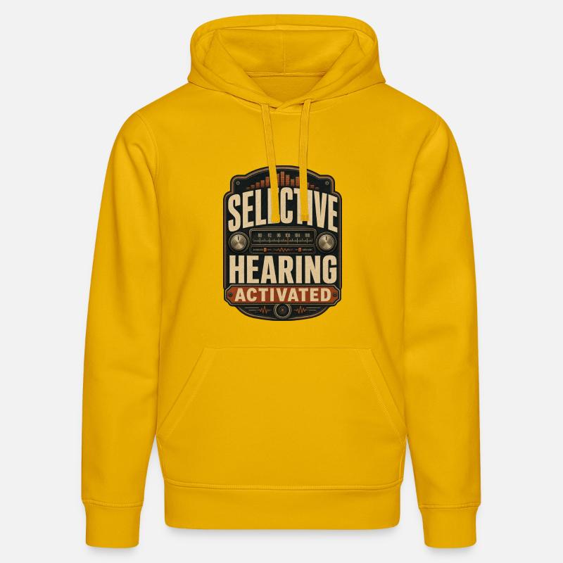 Selective Hearing Activated - Stanley/Stella Unisex Bio-Hoodie DRUMMER  - Spektralgelb