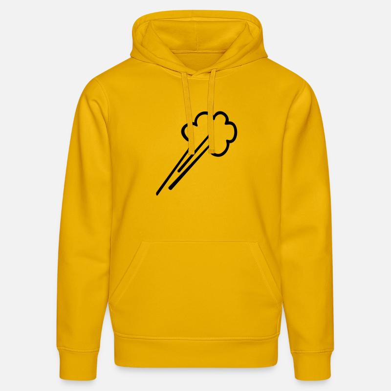 Débit d'air / vent (1c) - Sweat à capuche bio DRUMMER Stanley/Stella Unisexe - jaune spectre