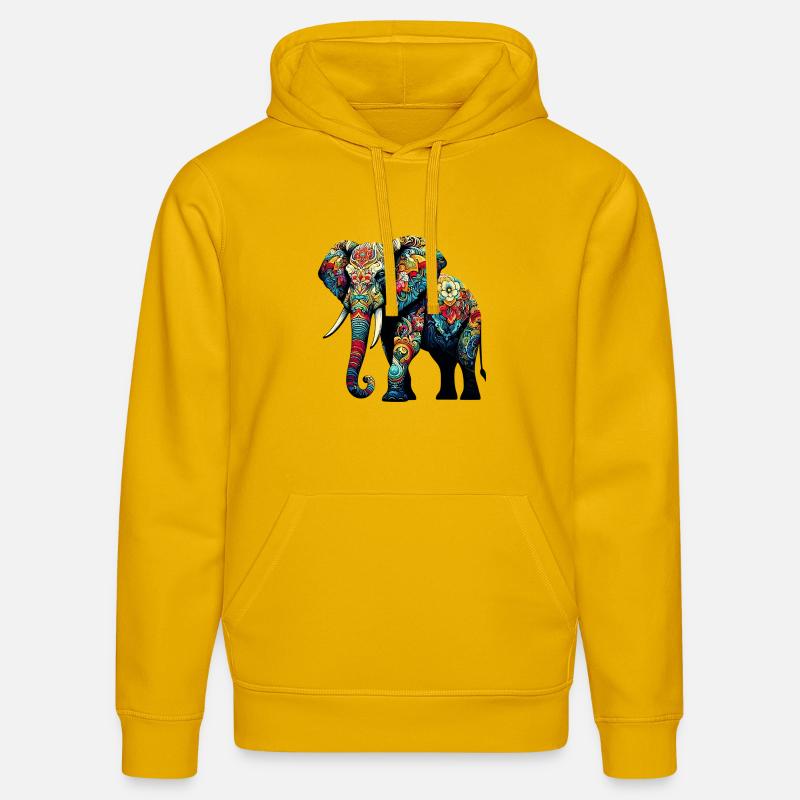 Éléphant - Sweat à capuche bio DRUMMER Stanley/Stella Unisexe - jaune spectre