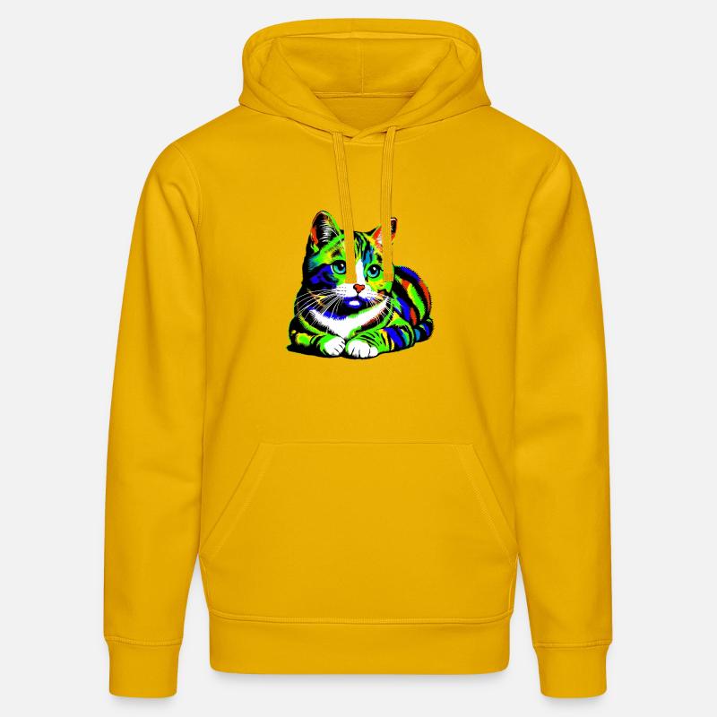Chat - Sweat à capuche bio DRUMMER Stanley/Stella Unisexe - jaune spectre