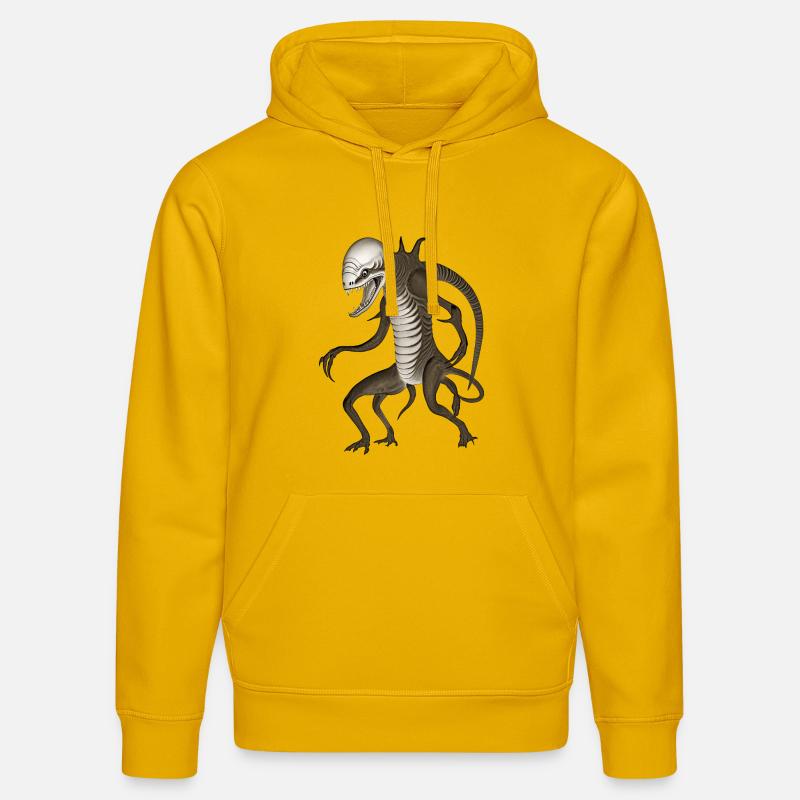 BUG #10 - dark hell - Sweat à capuche bio DRUMMER Stanley/Stella Unisexe - jaune spectre