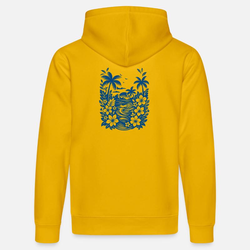 Bleu de plage - Sweat à capuche bio DRUMMER Stanley/Stella Unisexe - jaune spectre