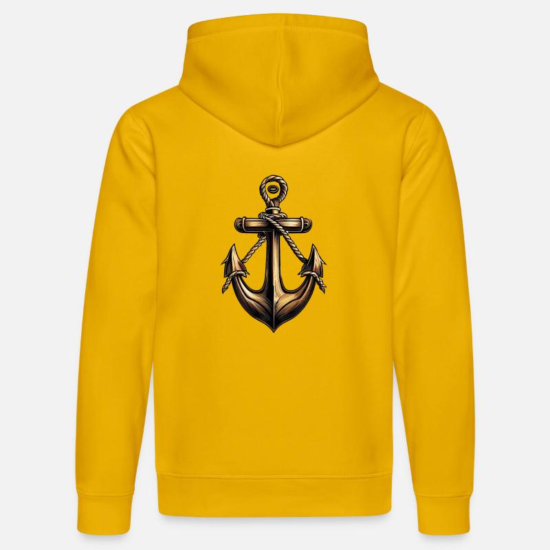 Bronze Anker Motorbootfahrer Segelbootfahrer - Stanley/Stella Unisex Bio-Hoodie DRUMMER - Spektralgelb