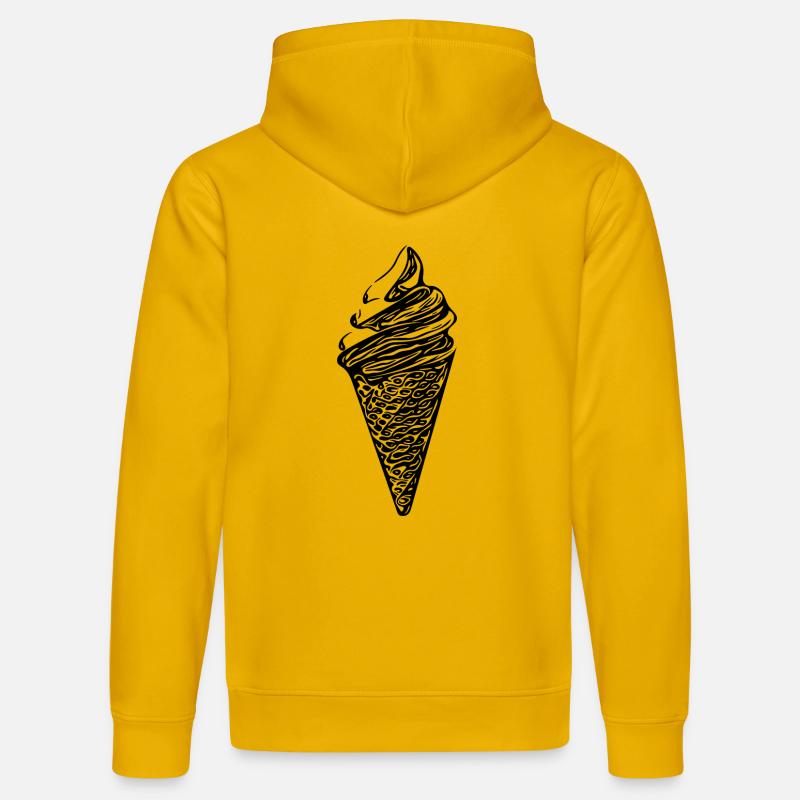 Cooles Softeis in Waffel - Stanley/Stella Unisex Bio-Hoodie DRUMMER  - Spektralgelb
