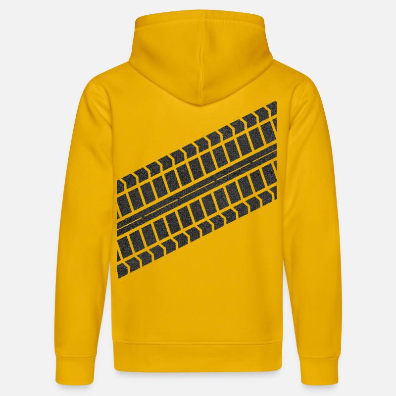 Empreinte des pneus - Sweat à capuche bio DRUMMER Stanley/Stella Unisexe - jaune spectre