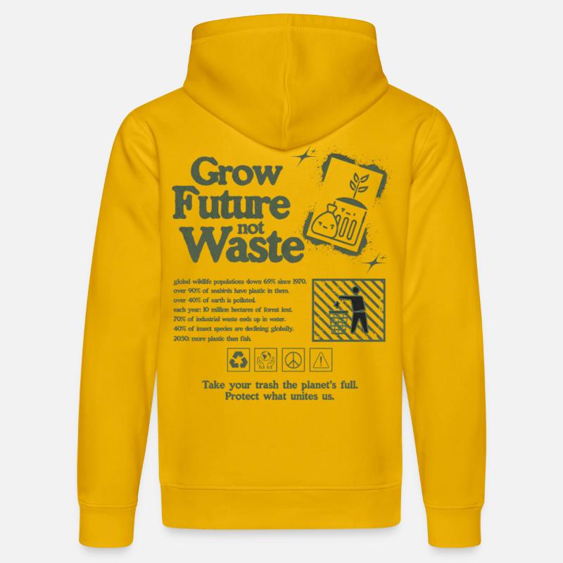 Déclaration de croissance durable Imprimer - Sweat à capuche bio DRUMMER Stanley/Stella Unisexe - jaune spectre