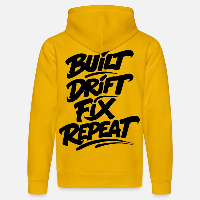 Build Drift Fix Repeat v2 - Sweat à capuche bio DRUMMER Stanley/Stella Unisexe - jaune spectre