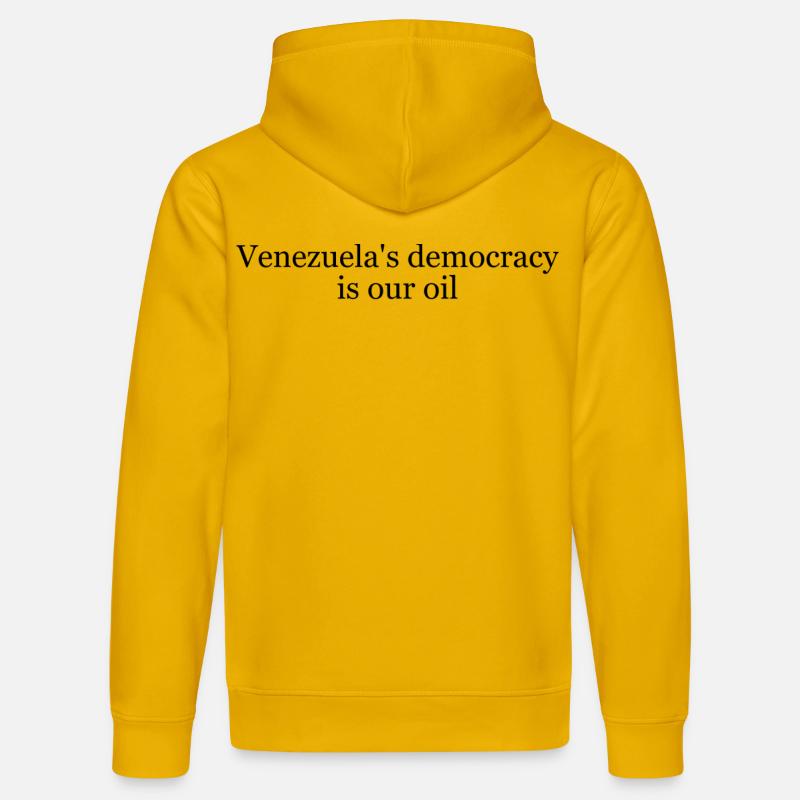 Pétrole du Venezuela - Sweat à capuche bio DRUMMER Stanley/Stella Unisexe - jaune spectre
