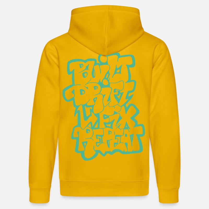 Dérivée construite Fix Répéter 04 - Sweat à capuche bio DRUMMER Stanley/Stella Unisexe - jaune spectre