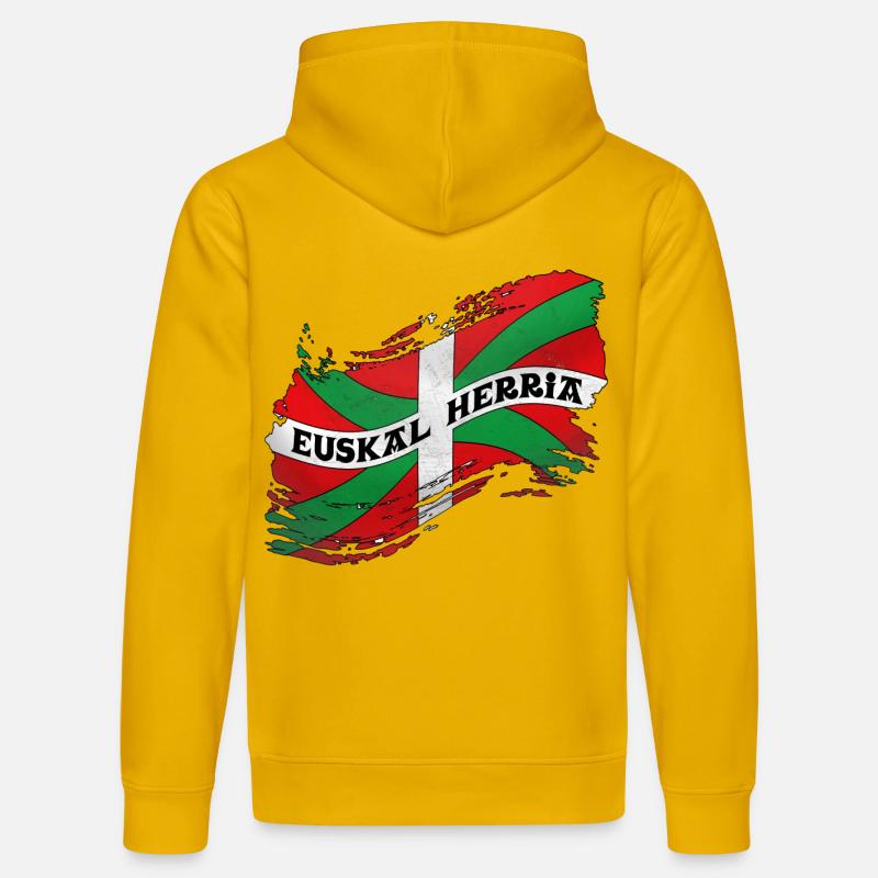Drapeau Basque - Sweat à capuche bio DRUMMER Stanley/Stella Unisexe - jaune spectre