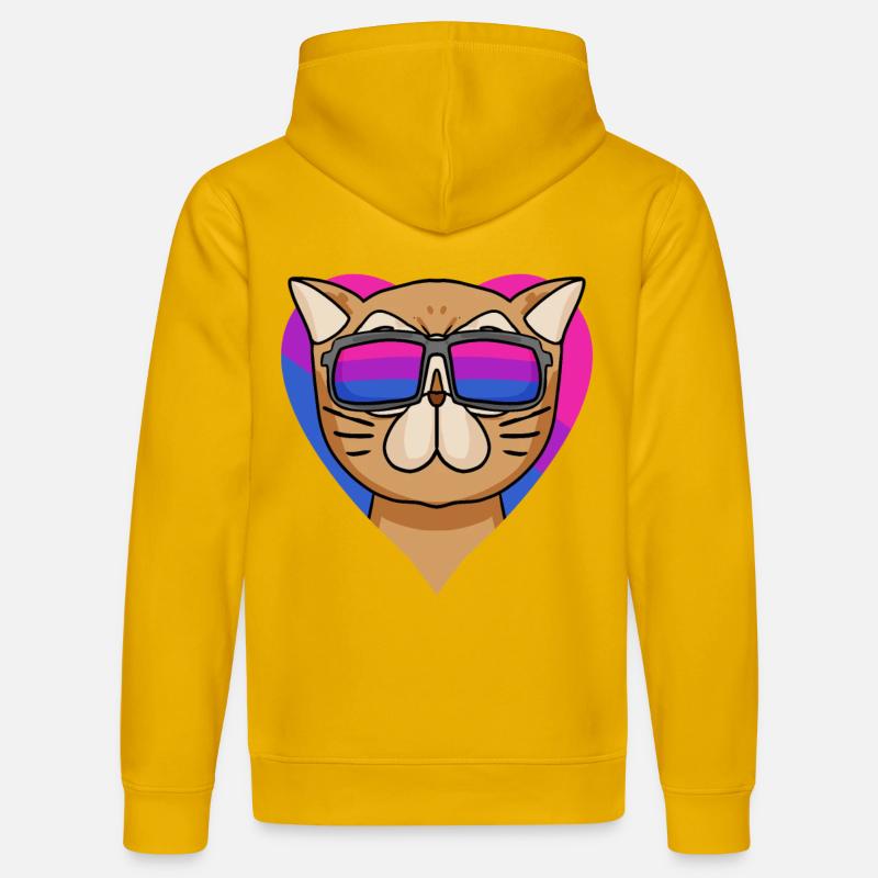 Cadeau de chat persan bisexuel - Sweat à capuche bio DRUMMER Stanley/Stella Unisexe - jaune spectre