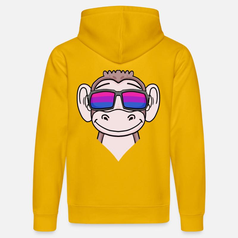 Cadeau de singe bisexuel - Sweat à capuche bio DRUMMER Stanley/Stella Unisexe - jaune spectre