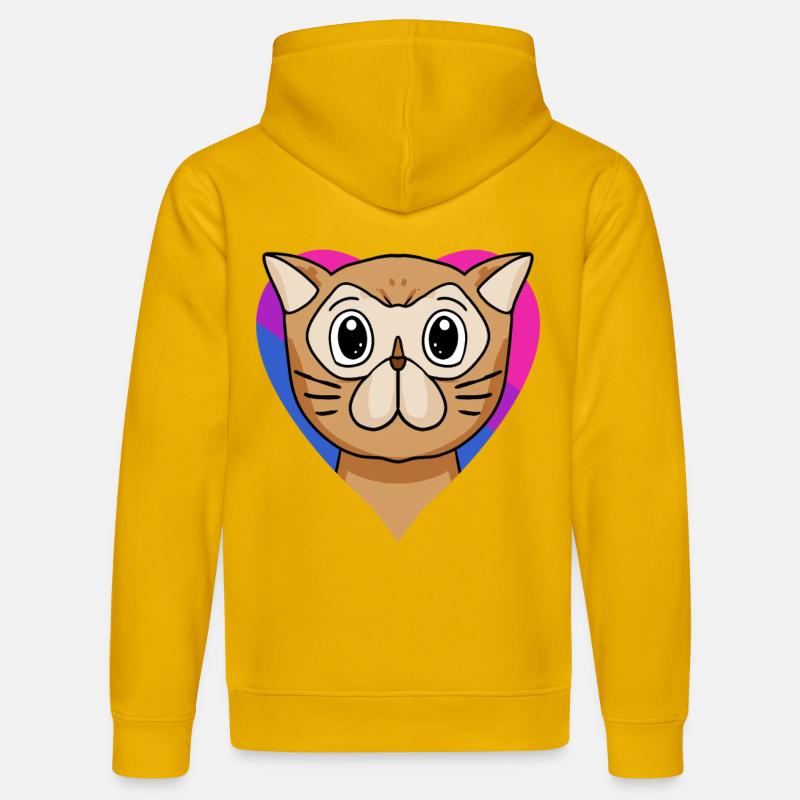 Cadeau de chat persan bisexuel - Sweat à capuche bio DRUMMER Stanley/Stella Unisexe - jaune spectre