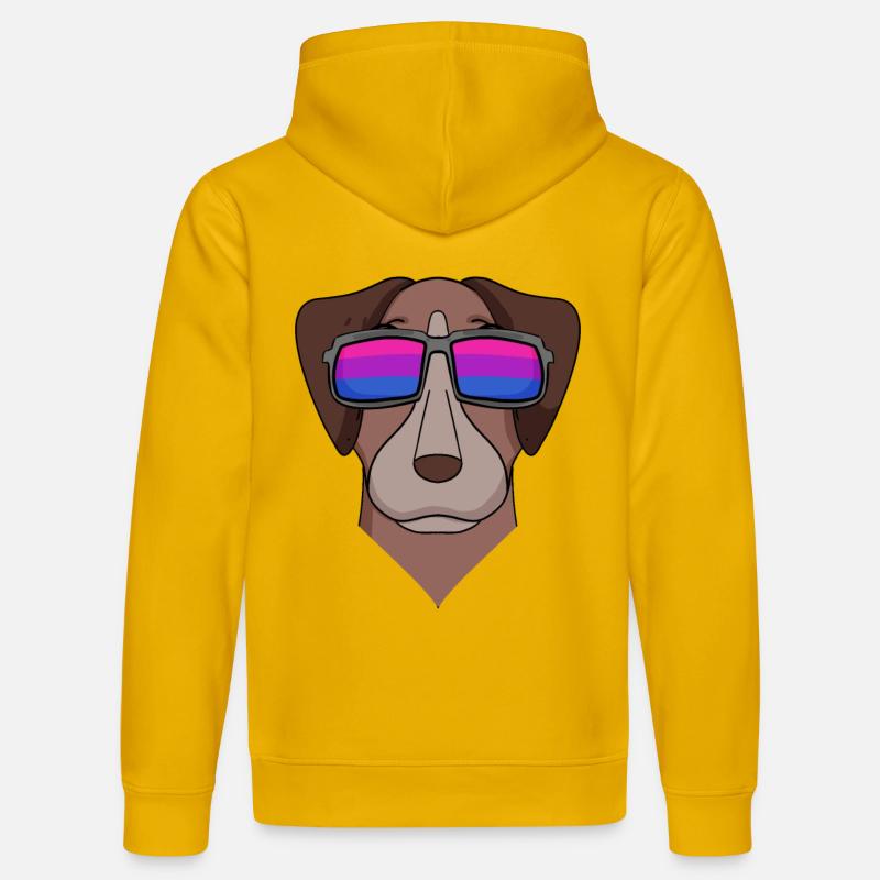 Bisexuel Pointer Dog Cadeau - Sweat à capuche bio DRUMMER Stanley/Stella Unisexe - jaune spectre