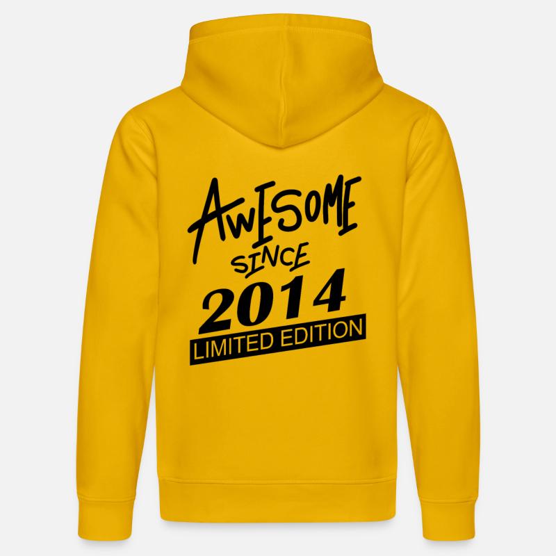 2014 - Millésime 2014 - Sweat à capuche bio DRUMMER Stanley/Stella Unisexe - jaune spectre
