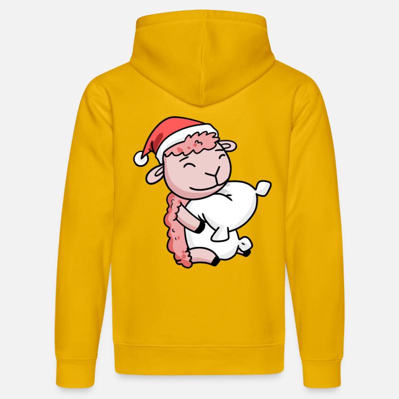 Mouton Mignon Fatigué Noël - Sweat à capuche bio DRUMMER Stanley/Stella Unisexe - jaune spectre