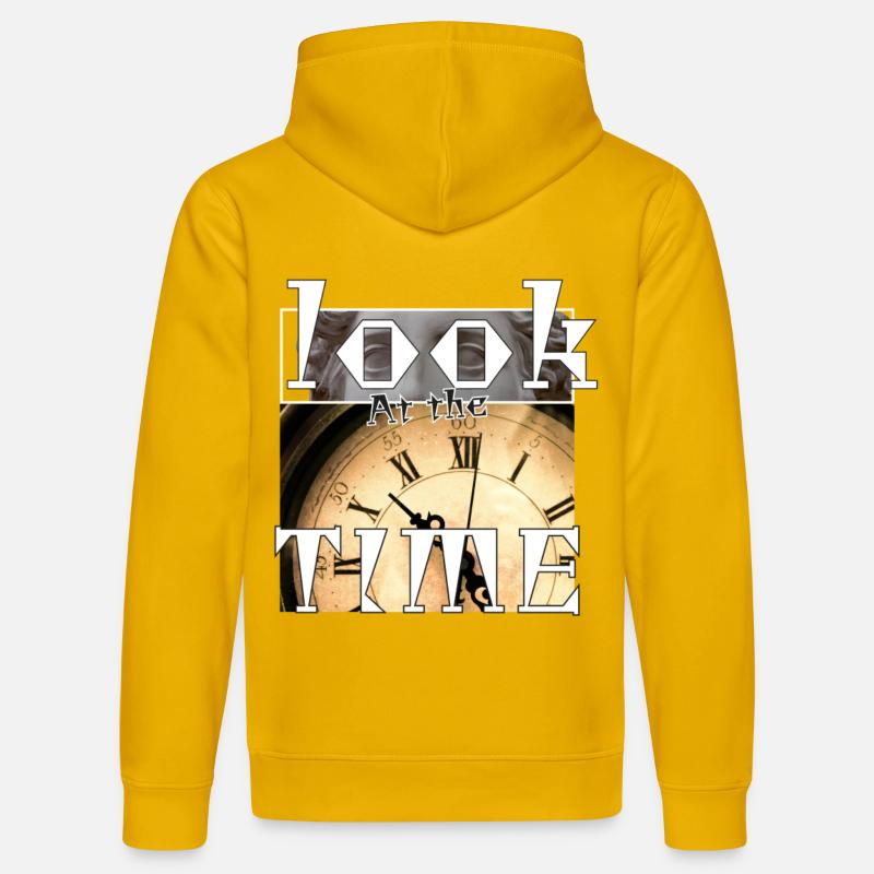 Regarde l'heure - Sweat à capuche bio DRUMMER Stanley/Stella Unisexe - jaune spectre