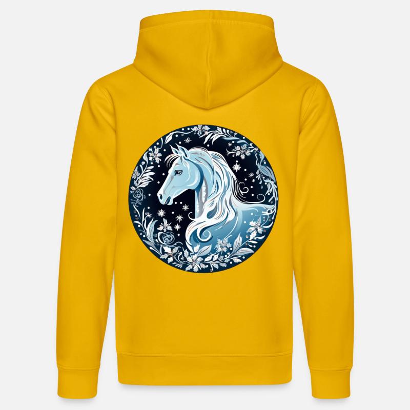 Pferd - Stanley/Stella Unisex Bio-Hoodie DRUMMER  - Spektralgelb