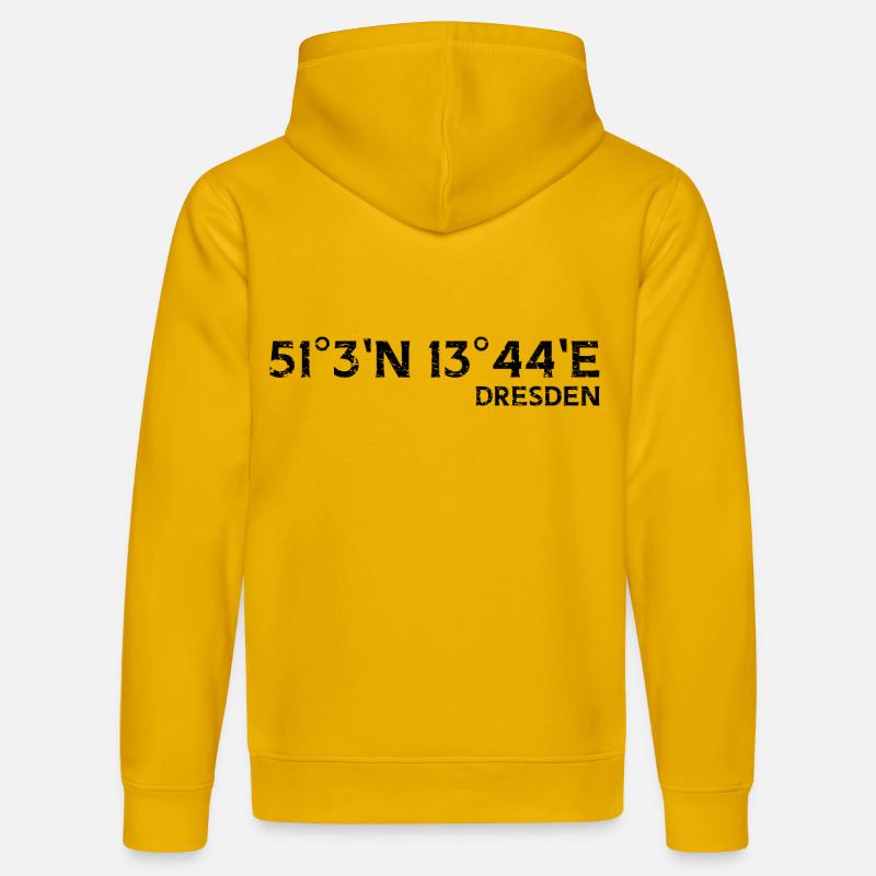 Coordonnées Souvenir de Dresde - Sweat à capuche bio DRUMMER Stanley/Stella Unisexe - jaune spectre