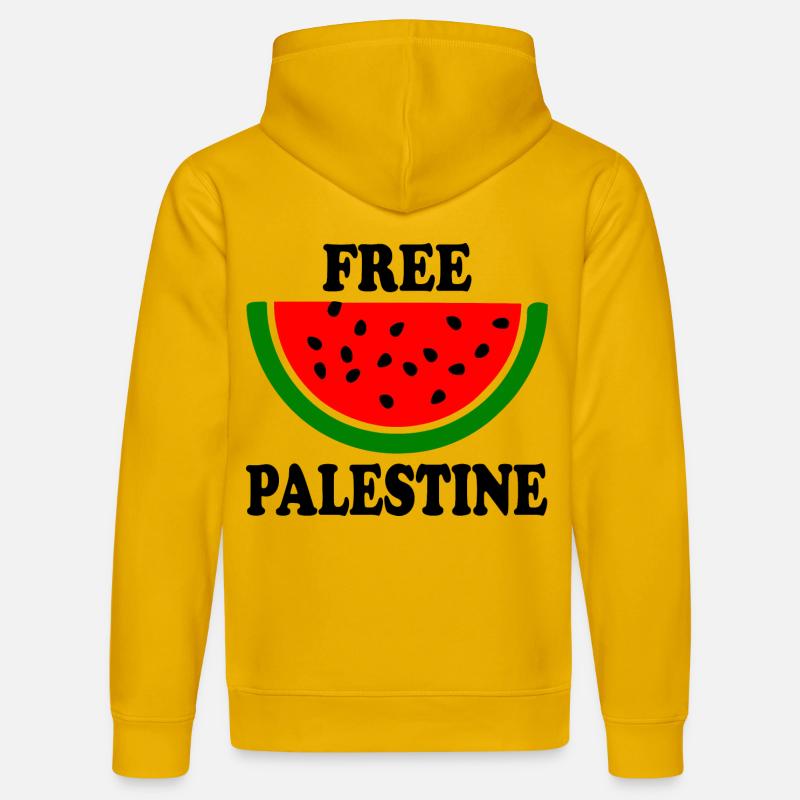 Free palestine Melon pastèque - Sweat à capuche bio DRUMMER Stanley/Stella Unisexe - jaune spectre